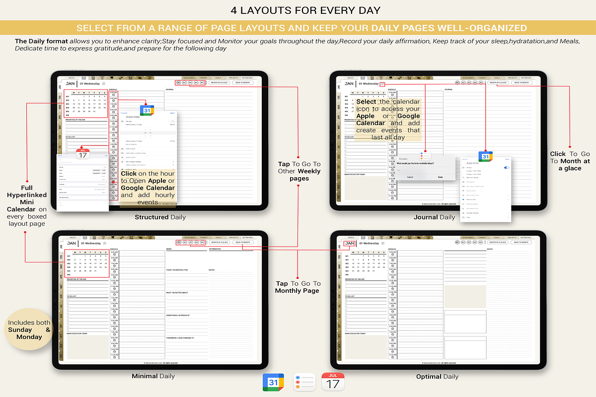 Interactive Digital Planner | iPad, a Templates & Theme by Plamarplanners (Photo 3 of 11)