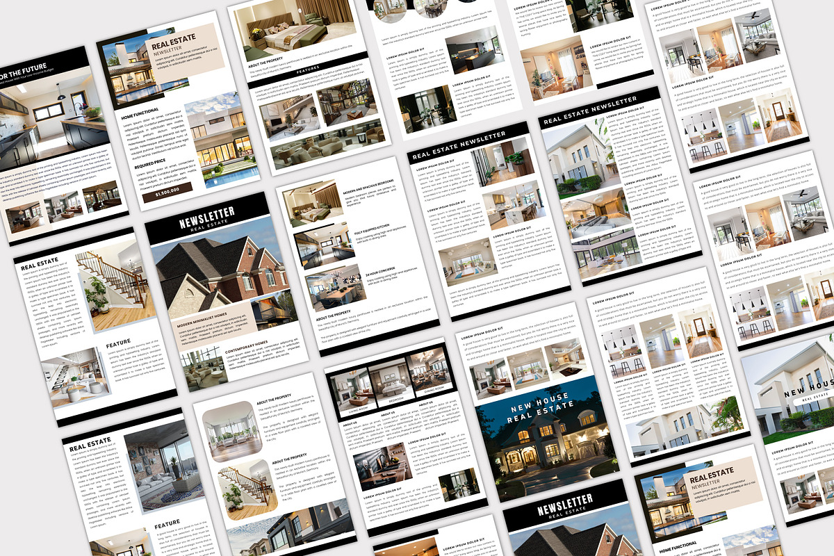 Real Estate Newsletter Template, a Print Template by Designmela01 (Photo 6 of 10)