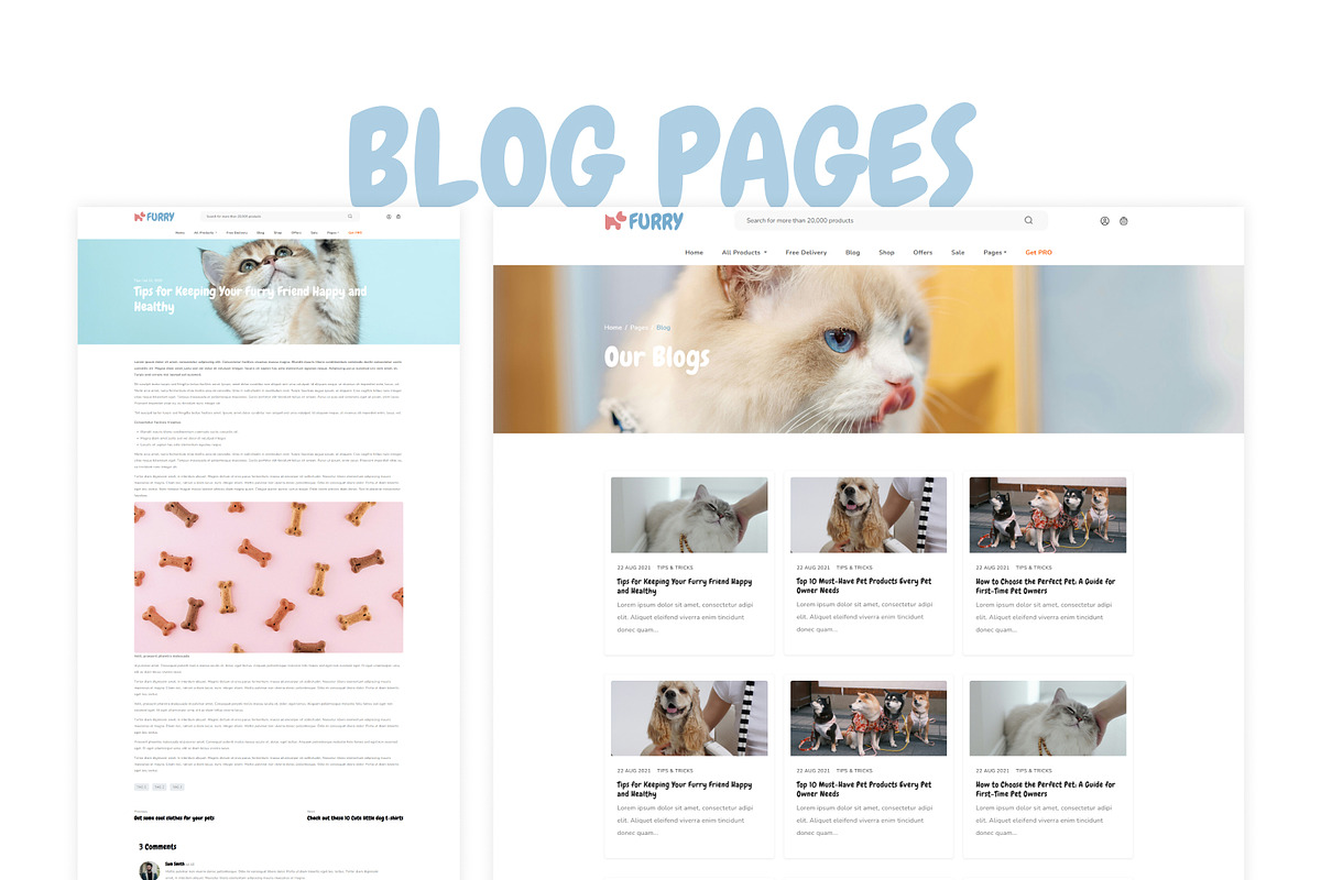 Furry – Pet Store Bootstrap HTML Web, a HTML Template by TemplatesJungle (Photo 4 of 9)
