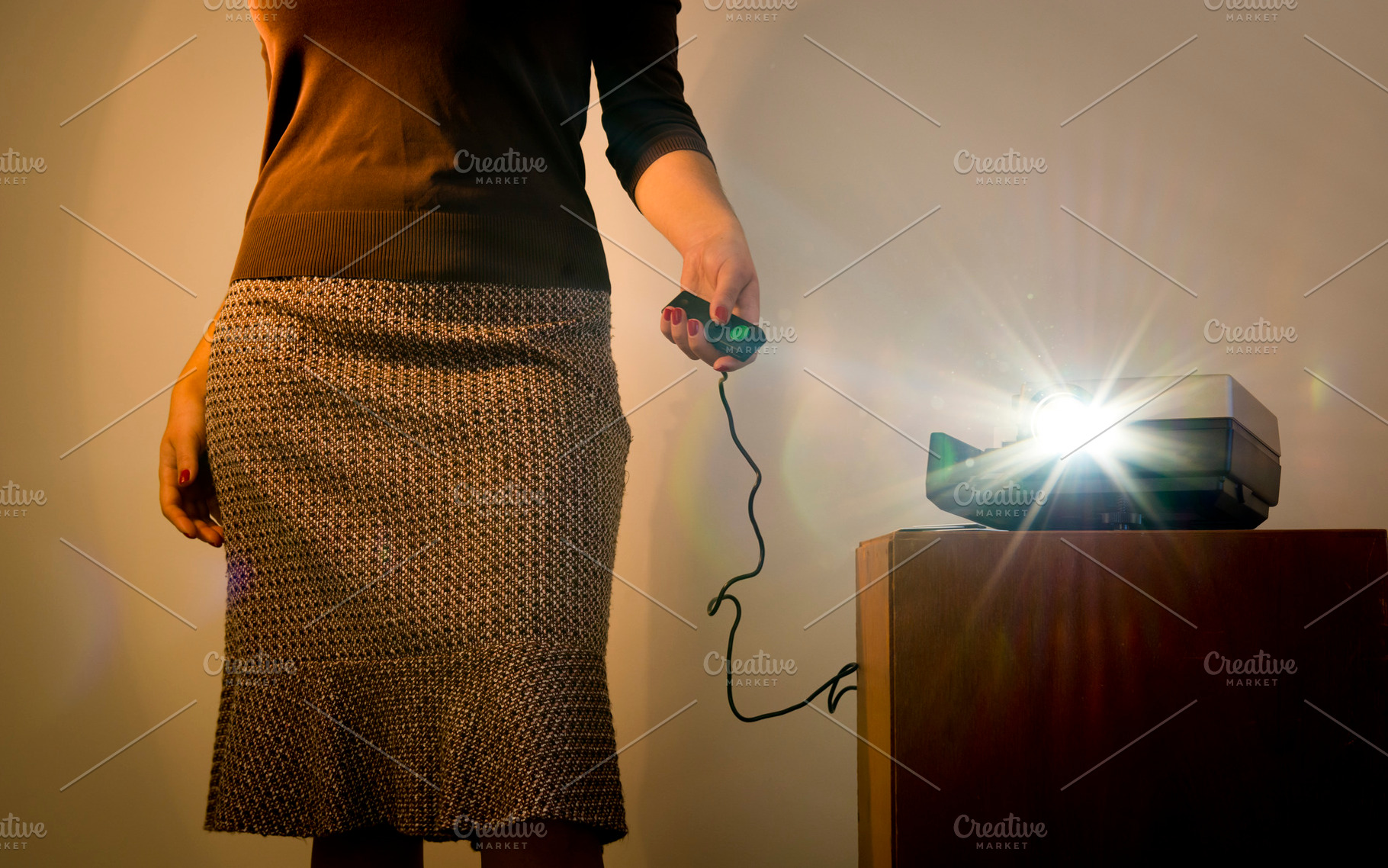 Retro Slide Projector Woman, a Person Photo by THP Creative