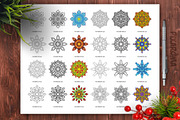 Mandala Vector Ornaments Bundle, a Decorative Illustration by pixaroma (Thumbnail 30 of 43)