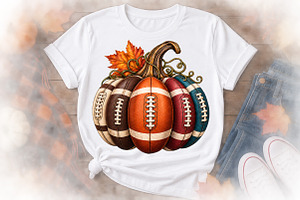 Football Pumpkin Fall PNG, a Seasonal Illustration by Watercolor design