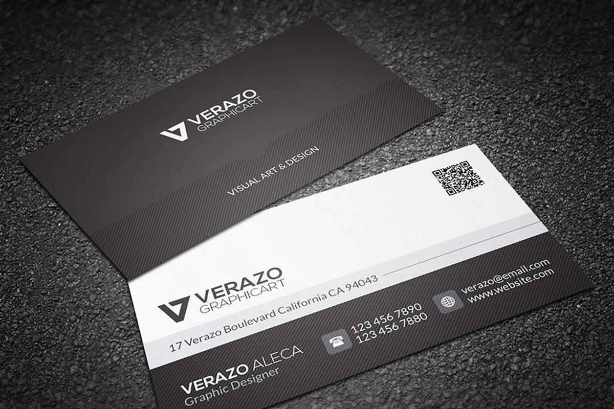 Black & White Business Card, a Business Card Template by Verazo (Photo 2 of 3)