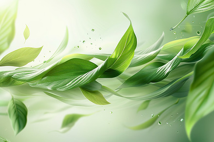 Lush Green Foliage Background, Gener, a Photo by LOGOCREATIVE