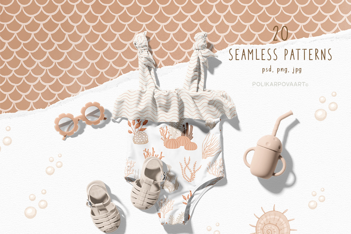 Tiny mermaids - baby collection, an Animal Illustration by polikarpovaart (Photo 4 of 11)