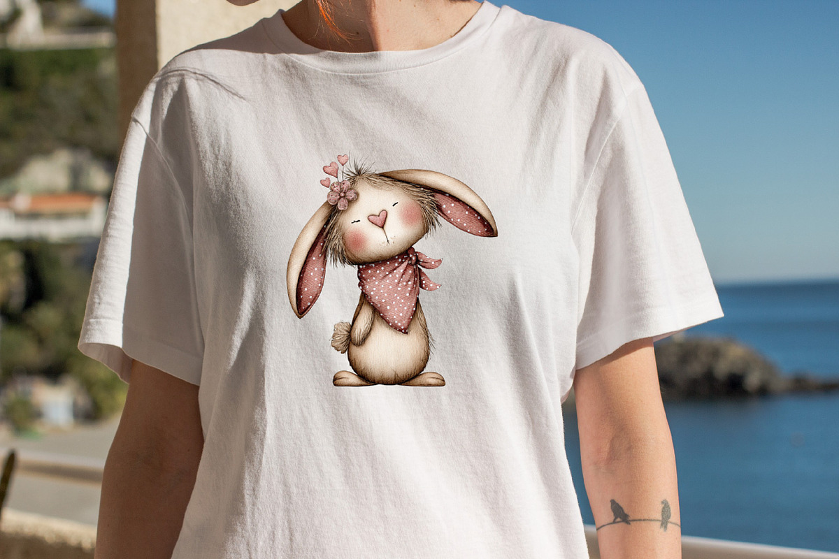 Whimsical Valentine Bunny Clipart Bu, an Illustration by SVGArt (Photo 7 of 8)