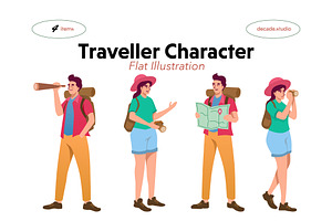 Traveller Character Illustration, a Person Illustration by Decade Studio