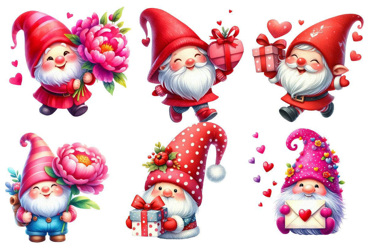 Valentine Gnomes Clipart, an Icon by Designworld (Photo 2 of 3)