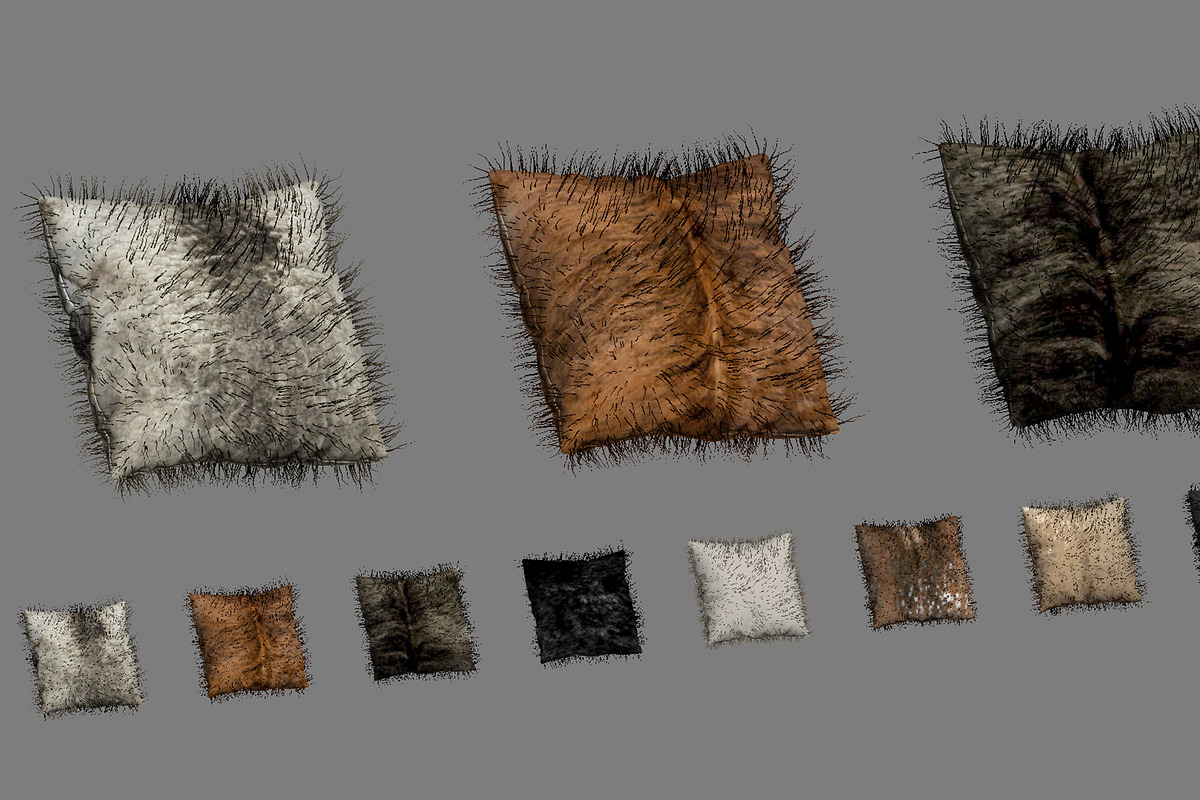 Collection of 38 fur pillows, an Object 3D Model by 3dmitruk (Photo 46 of 112)