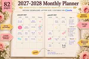 2027-2028 Monthly Planner