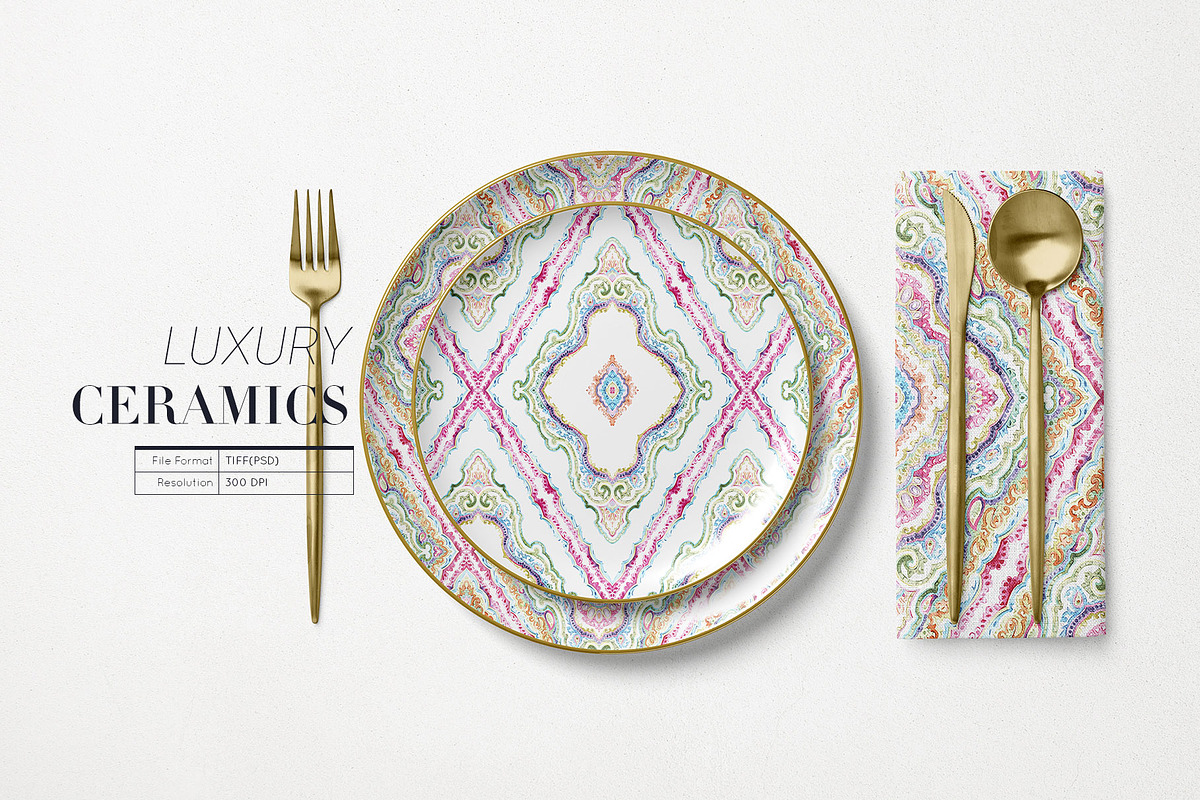 Ethnique, hand painted watercolours!, a Pattern Graphic by TSTUDIO (Photo 13 of 14)