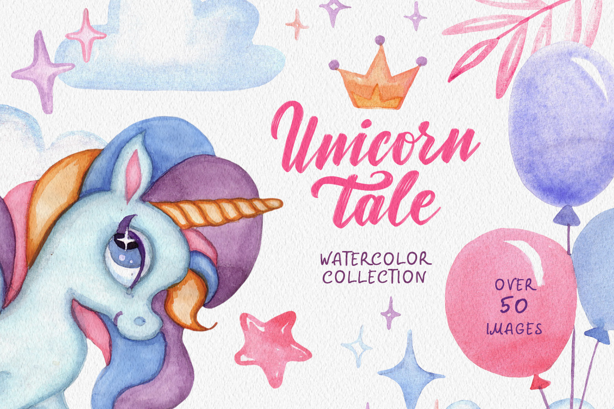 Unicorn Tale. Watercolor collection, an Animal Illustration by Warm Hearted Studio (Photo 1 of 6)