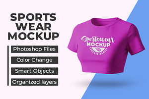 Women's crop top t-shirt mockup, a Shirt Mockup by Viswal Studio
