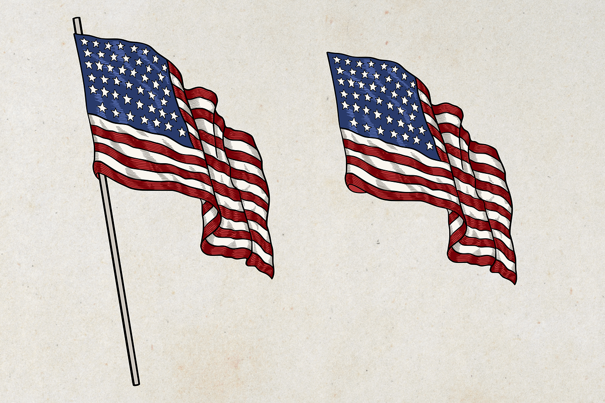 American Flag Vector Set, an Object Illustration by Kusumaillustration (Photo 4 of 7)