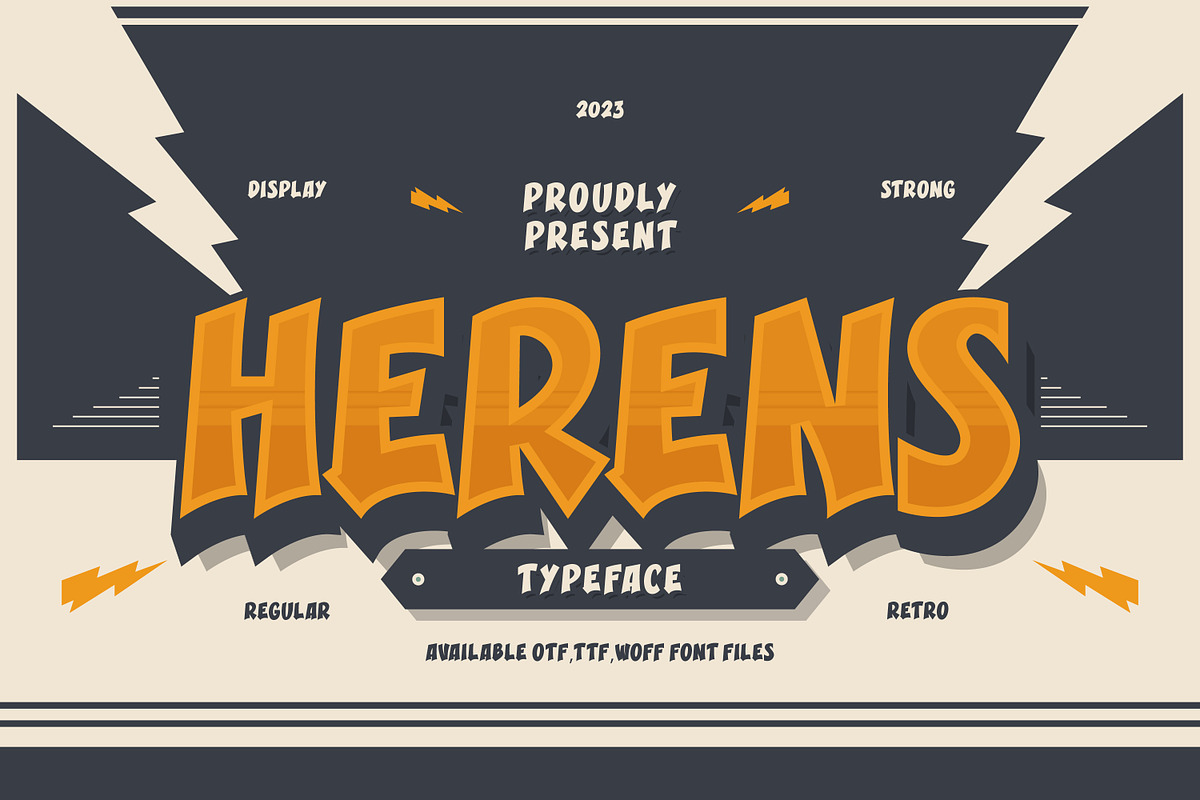 Herens Retro Display, a Serif Font by infernostudio3 (Photo 1 of 10)
