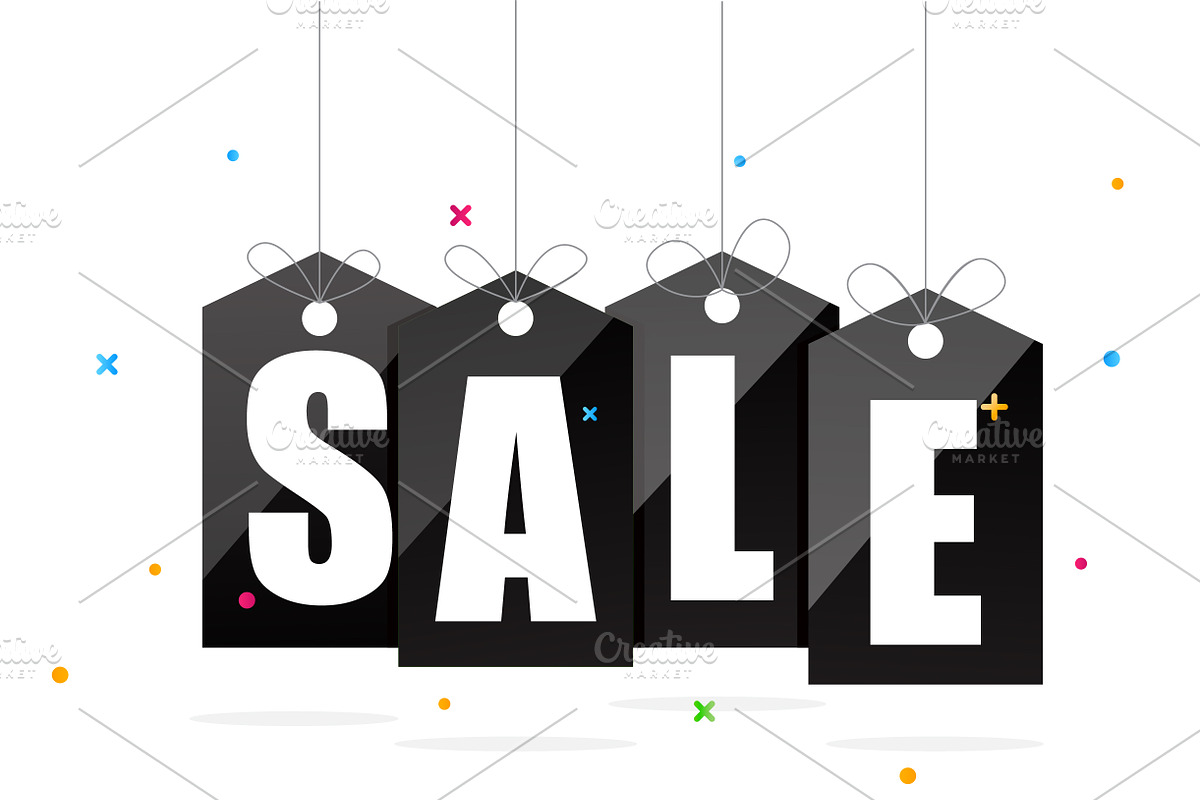 Set of colorful Sale banner designs, a Templates & Theme by Traudl's shop (Photo 4 of 7)