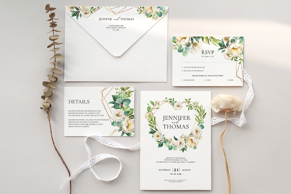 Lush flowers - Wedding Suite, an Invitation Template by Pamyatka Shop (Photo 6 of 6)