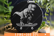T Rex Skateboard Dinosaur Funny, a Background Graphic by LaseredNinja (Thumbnail 3 of 7)