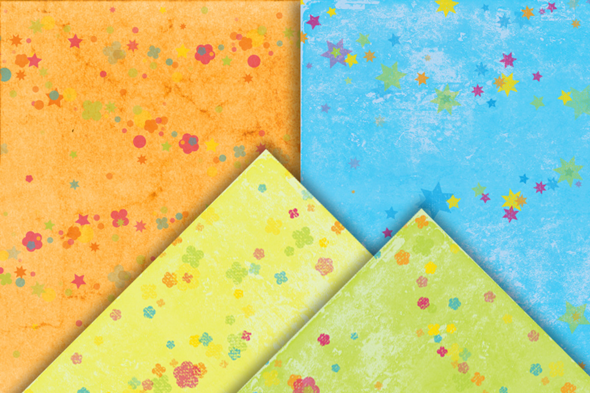 Spring Colors Pattern Papers preview 4