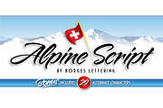 Alpine Script, a Script Font by Borges Lettering (Thumbnail 1 of 2)
