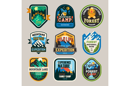 Isolated signs, logo for camping club, exploration, an Animal Photo by Elegant Solution