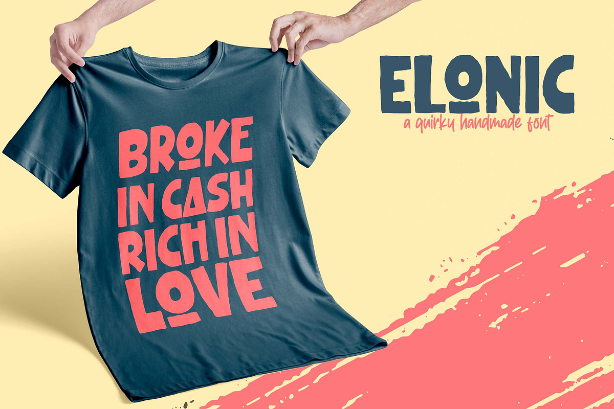Elonic a Quirky Handmade Font, a Sans Serif Font by Blankids Studio (Photo 8 of 9)
