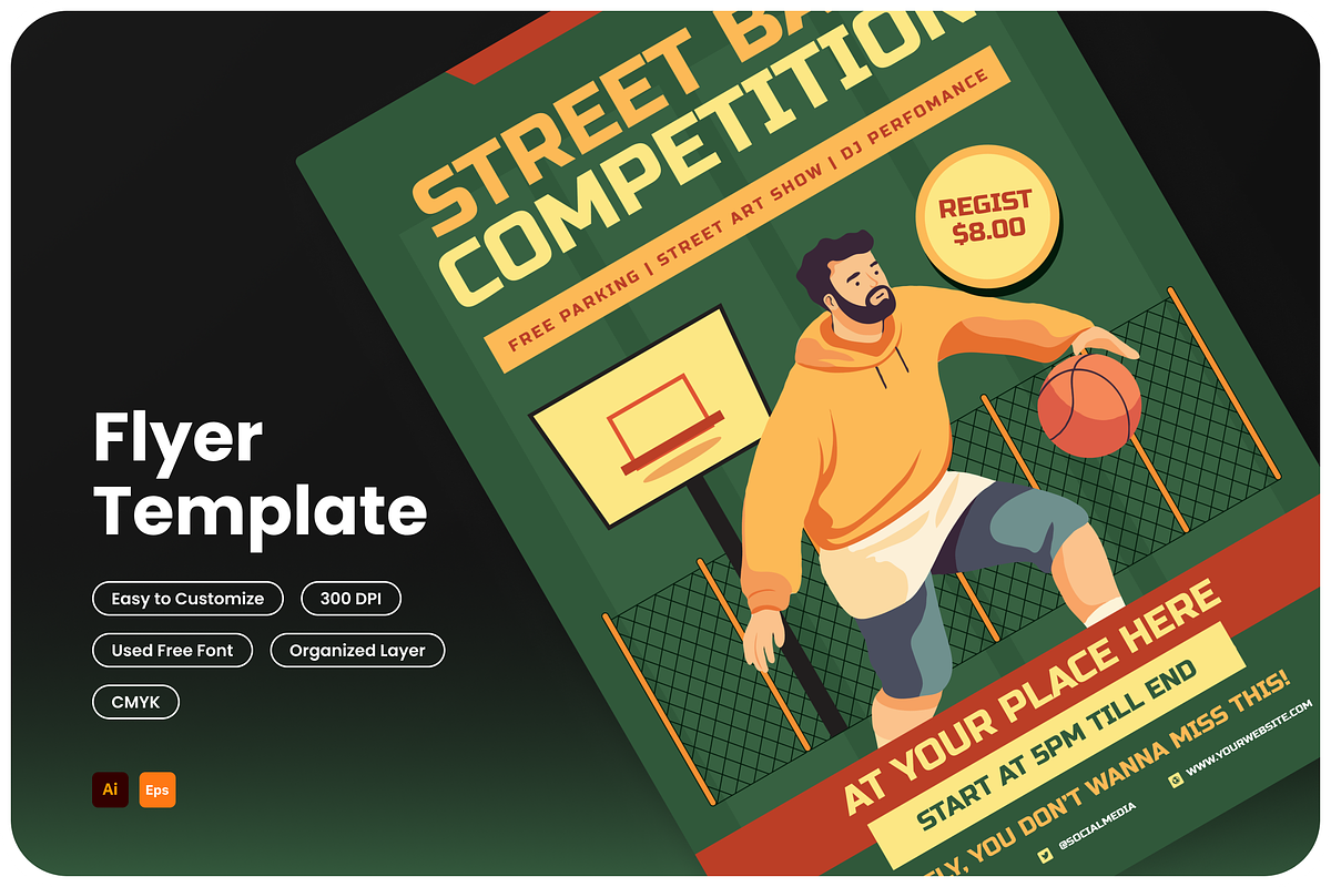 Street Ball Competition Flyer, a Flyer Template by Annora Studio (Photo 1 of 5)