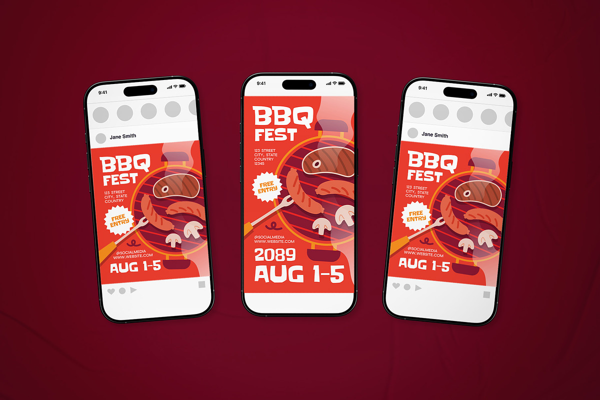 BBQ Festival Event Flyer Set, a Flyer Template by The Good Store (Photo 2 of 2)
