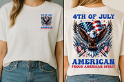 American USA Flag T-Shirt Design SVG, a Seasonal Illustration by Creative Arslan (Thumbnail 2 of 5)