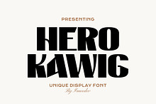 Hero Kawig - Chunky Display Font
