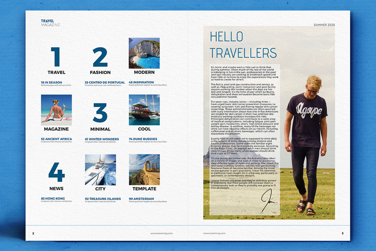 Travel Magazine, a Magazine Template by Boris Cupac (Photo 2 of 16)