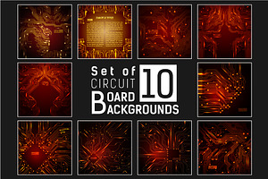 -50% Circuit boards backgrounds set