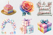 Birthday Clipart Happy Birthday, a Seasonal Illustration by Rose Art (Thumbnail 3 of 4)