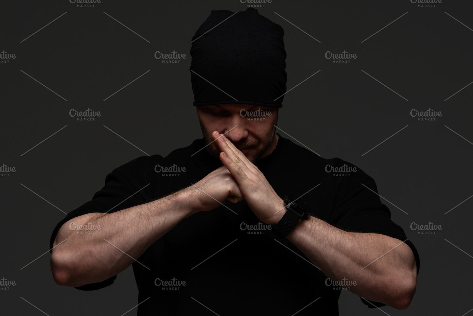 Man in black beanie and sweatshirt, a Person Photo by Elena Vagengeim