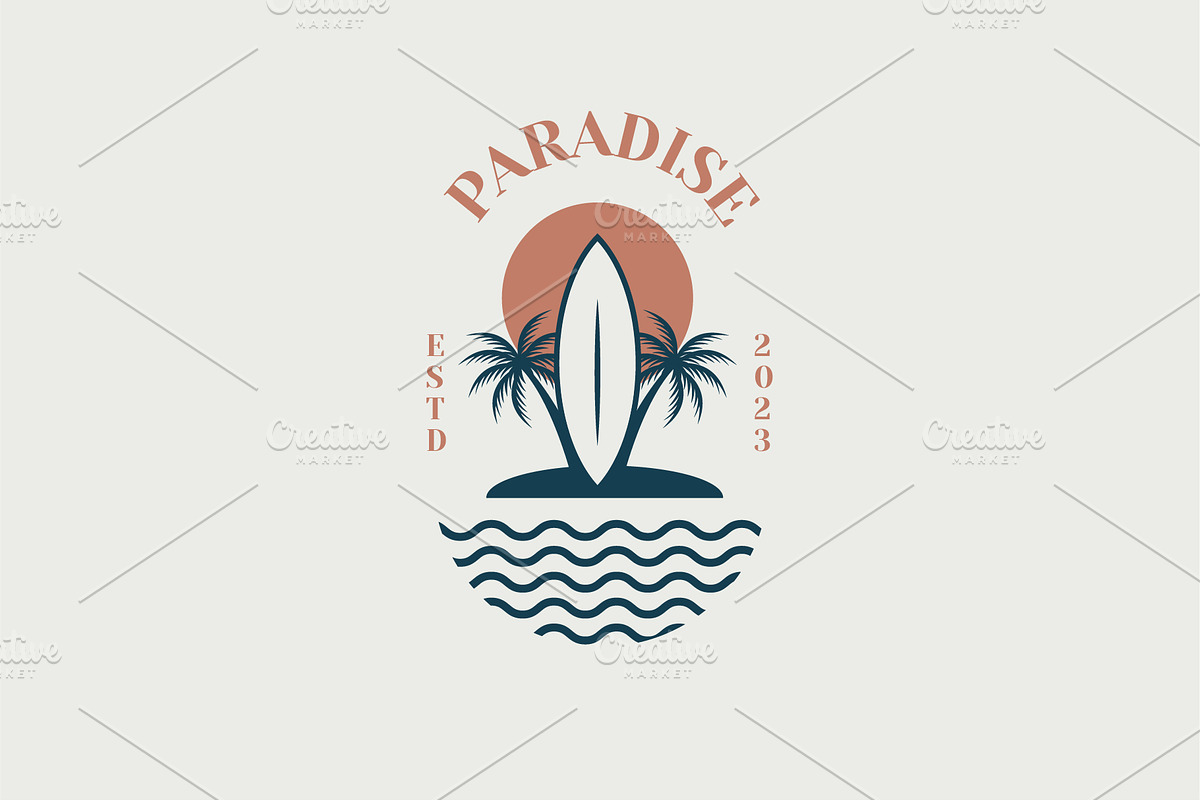 Paradise Island Beach Logo Set, a Branding & Logo Template by Dyn Studio (Photo 4 of 6)