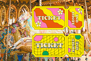 Set of Retro Groovy Tickets, a Person Illustration by T Bild (Thumbnail 3 of 3)