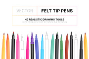 Vector Colored Markers, an Object Graphic by Side Project (Thumbnail 1 of 8)
