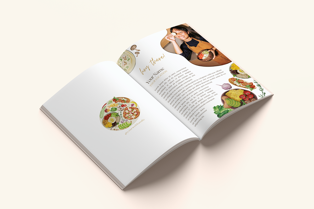 Recipe Cookbook Ebook Template Canva, a Magazine Template by Alloura Template Studio (Photo 9 of 9)