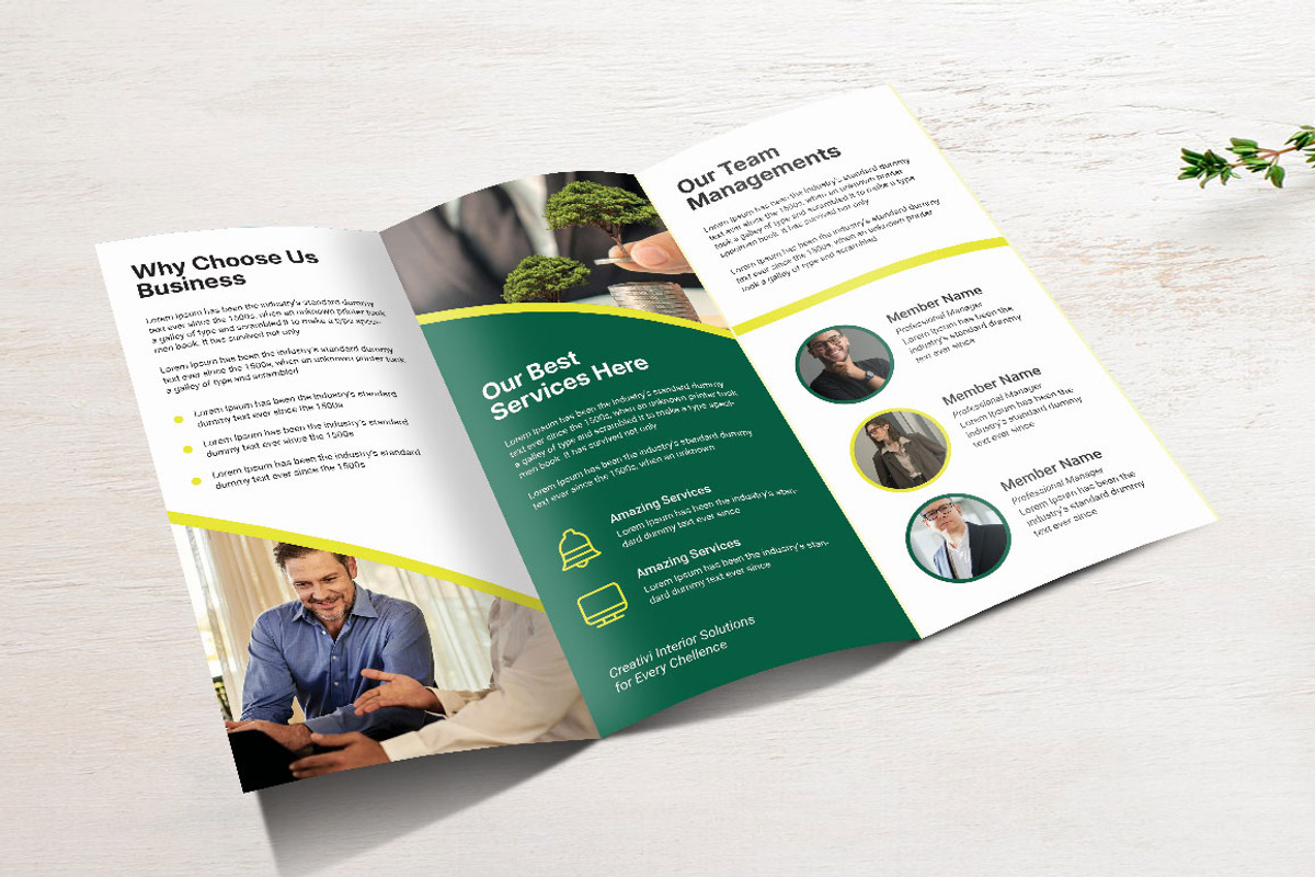 Green Business Brochure, a Brochure Template by yanindesign (Photo 3 of 3)