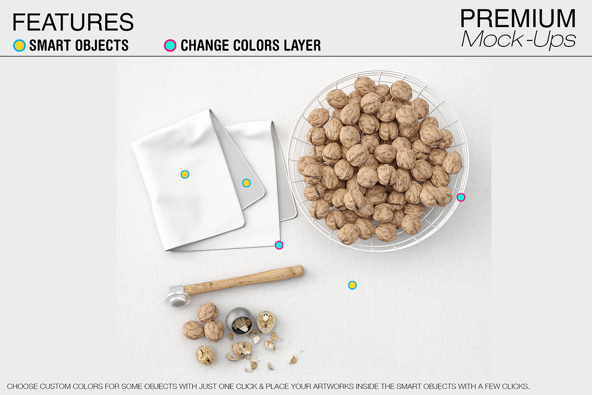 Kitchen Towel & Tablecloth Mockups, a Product Mockup by mock-ups (Photo 3 of 15)