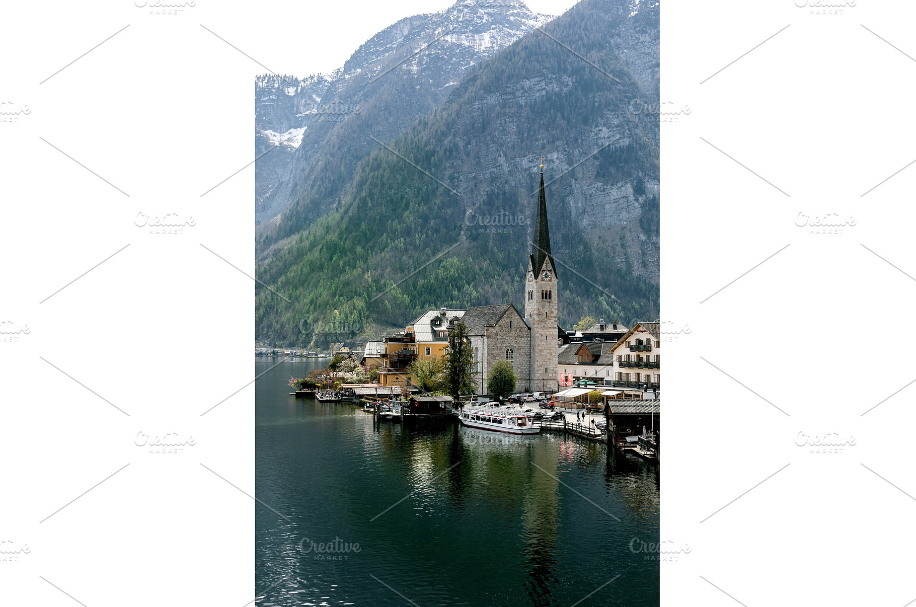 Hallstatt Church By Alpine Mountain, an Architecture Photo by Natasha Breen