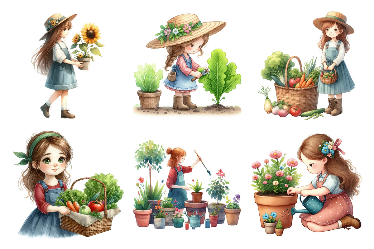 Gardening Girl Sublimation Bundle, an Illustration by Daily.Designs (Photo 5 of 5)
