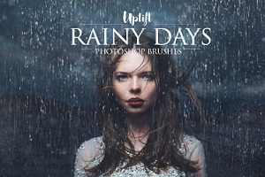 NEW! 30 Rain Brushes for Photoshop
