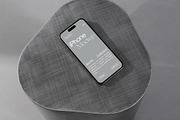 iPhone Pro on Metal Table Mockup, an iPhone Mockup by Feel This (Thumbnail 2 of 2)