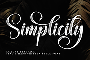 Simplicity | Script Font, a Handwritten Font by Scratchones (Thumbnail 1 of 8)