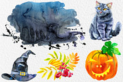Orange and black Halloween, an Animal Illustration by Watercolor fantasy (Thumbnail 4 of 9)