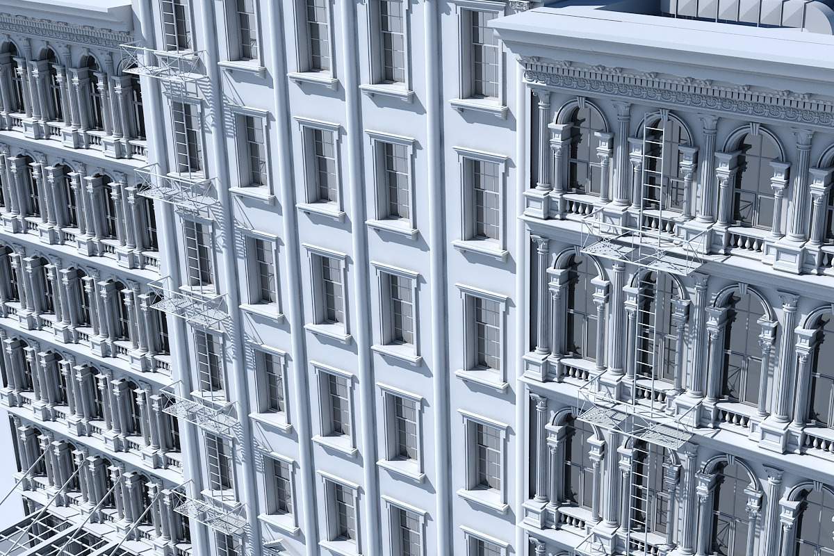 Commercial Building Facade 17, an Architecture 3D Model by Giimann (Photo 6 of 14)