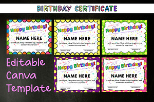 Student Birthday Certificate