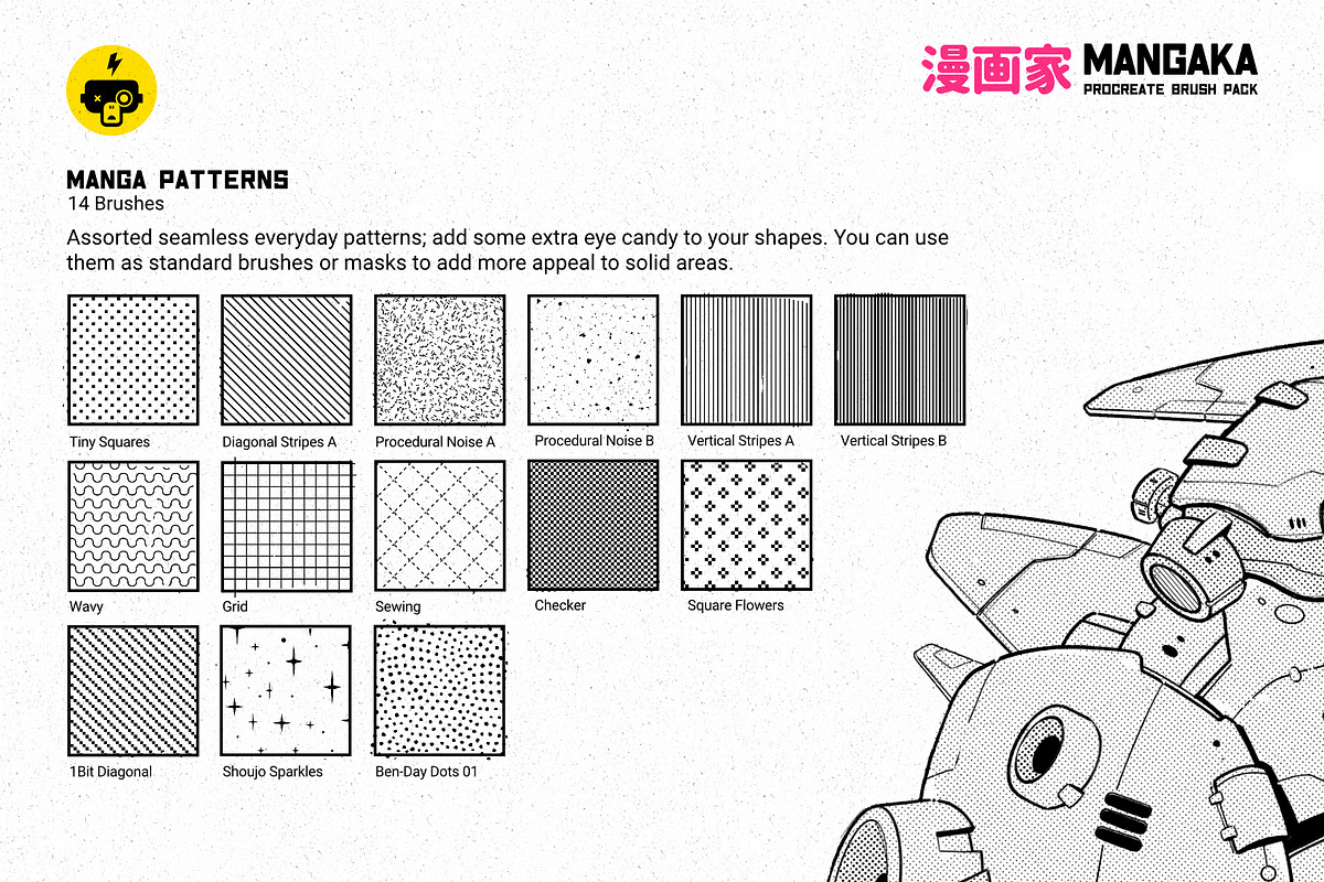 Mangaka Procreate Illustration Kit, a Brush Add-On by Frankentoon Store (Photo 6 of 9)