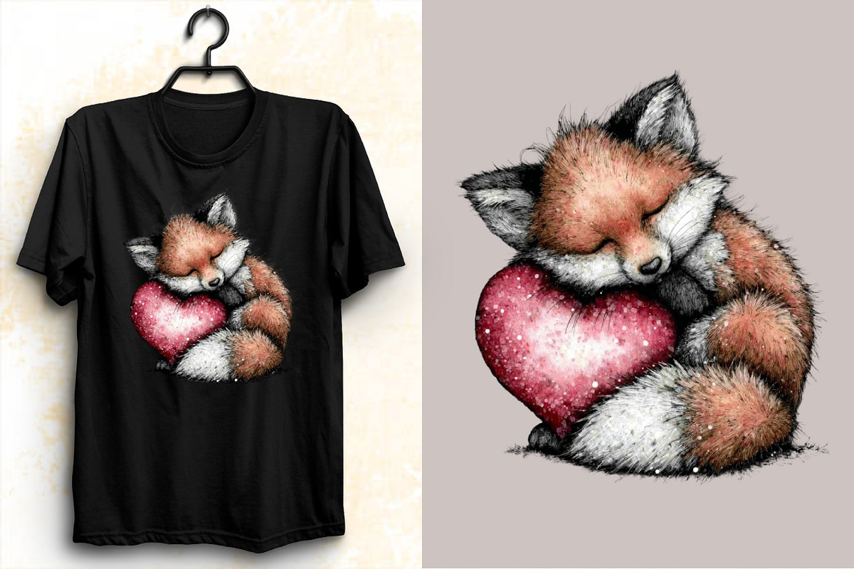 Valentine Valentine Fox Clipart Bund, an Illustration by SVGArt (Photo 7 of 8)